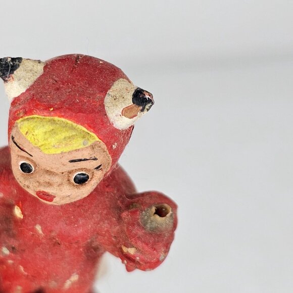 Vintage Spanish Mud People Devil Figurine Terracotta Halloween - Picture 6 of 7